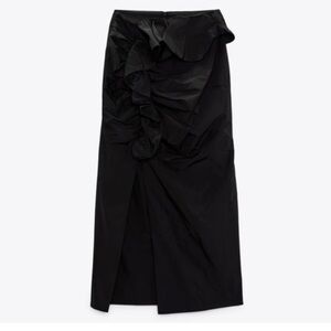 Zara Ruffled Midi Skirt